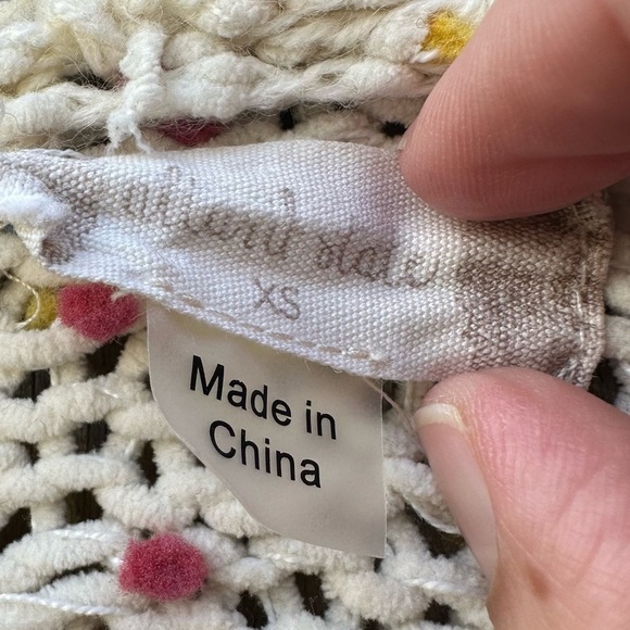 Altar’d State Knit Confetti Speckled Open Front Cardigan Sz XS - Picture 7 of 12